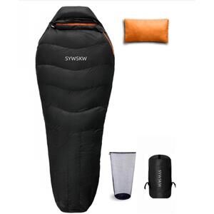 Down Sleeping Bag w/ Pillow – Ultralight 680FP Cold Weather Backpacking